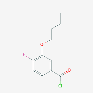 molecular formula C11H12ClFO2 B7995250 3-n-Butoxy-4-fluorobenzoyl chloride 