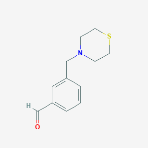 molecular formula C12H15NOS B7995282 4-(3-Carboxaldehydebenzyl)thiomorpholine CAS No. 1443327-68-1