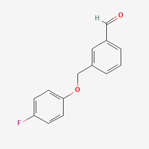molecular formula C14H11FO2 B7995290 3-((4-Fluorophenoxy)methyl)benzaldehyde 