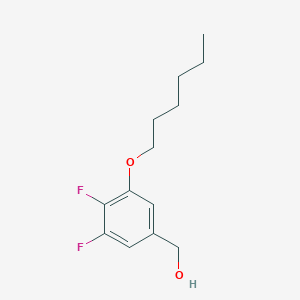 molecular formula C13H18F2O2 B7995308 4,5-Difluoro-3-n-hexyloxybenzyl alcohol 