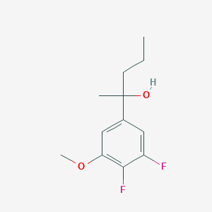 molecular formula C12H16F2O2 B7995314 2-(3,4-Difluoro-5-methoxyphenyl)-2-pentanol 