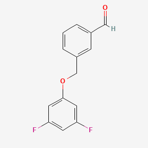 molecular formula C14H10F2O2 B7995350 3-((3,5-Difluorophenoxy)methyl)benzaldehyde 