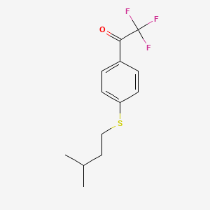 molecular formula C13H15F3OS B7995379 4'-(iso-Pentylthio)-2,2,2-trifluoroacetophenone 