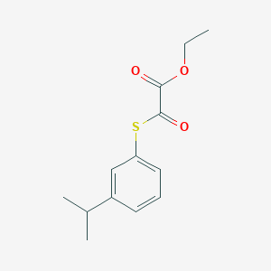 molecular formula C13H16O3S B7995406 Ethyl 2-((3-isopropylphenyl)thio)-2-oxoacetate 