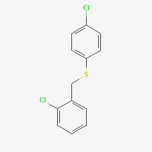 molecular formula C13H10Cl2S B7995460 1-Chloro-2-[(4-chlorophenyl)sulfanylmethyl]benzene 
