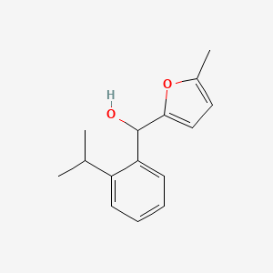 molecular formula C15H18O2 B7995468 5-Methyl-2-furyl-(2-iso-propylphenyl)methanol 