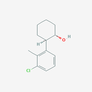 molecular formula C13H17ClO B7995476 trans-2-(3-Chloro-2-methylphenyl)cyclohexanol 