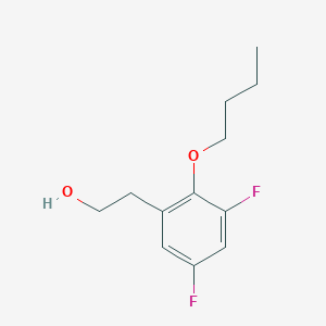 molecular formula C12H16F2O2 B7995515 2-n-Butoxy-3,5-difluorophenethyl alcohol 