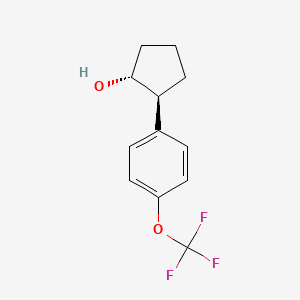 molecular formula C12H13F3O2 B7995525 trans-2-[4-(Trifluoromethoxy)phenyl]cyclopentanol 