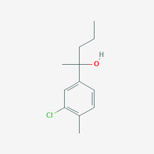 molecular formula C12H17ClO B7995540 2-(3-Chloro-4-methylphenyl)-2-pentanol 