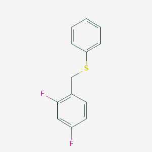 molecular formula C13H10F2S B7995579 1,3-Difluoro-4-(phenylsulfanylmethyl)benzene 