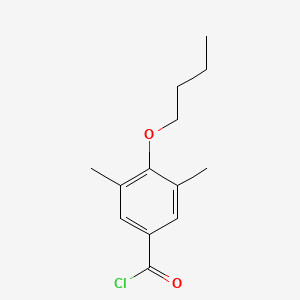 molecular formula C13H17ClO2 B7995587 4-n-Butoxy-3,5-dimethylbenzoyl chloride CAS No. 1443339-90-9