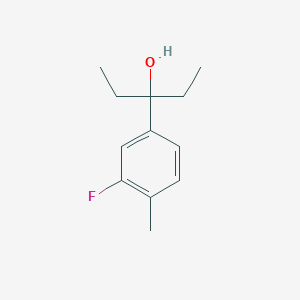 molecular formula C12H17FO B7995631 3-(3-Fluoro-4-methylphenyl)-3-pentanol 