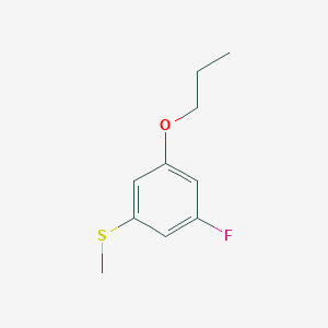 molecular formula C10H13FOS B7995637 5-Fluoro-3-n-propoxyphenyl methyl sulfide 