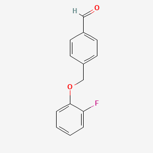 molecular formula C14H11FO2 B7995663 4-((2-Fluorophenoxy)methyl)benzaldehyde 