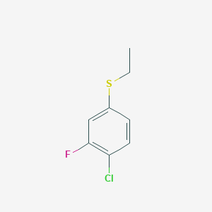 molecular formula C8H8ClFS B7995696 4-Chloro-3-fluorophenyl ethyl sulfide 