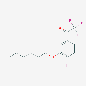 molecular formula C14H16F4O2 B7995701 3-n-Hexyloxy-2,2,2,4'-tetrafluoroacetophenone 