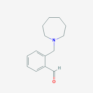 molecular formula C14H19NO B7995723 2-(氮杂环戊烷-1-基甲基)苯甲醛 