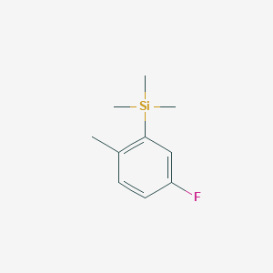 molecular formula C10H15FSi B7995727 1-(Trimethylsilyl)-3-fluoro-6-methylbenzene 