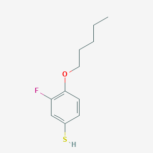 molecular formula C11H15FOS B7995763 3-Fluoro-4-n-pentoxythiophenol 