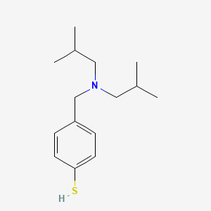 molecular formula C15H25NS B7995792 4-((Diisobutylamino)methyl)benzenethiol 