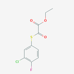 molecular formula C10H8ClFO3S B7995796 Ethyl 2-(3-chloro-4-fluorophenyl)sulfanyl-2-oxo-acetate 