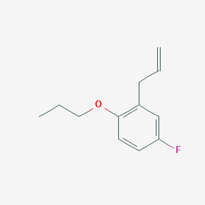 molecular formula C12H15FO B7995804 2-Allyl-4-fluoro-1-propoxybenzene 