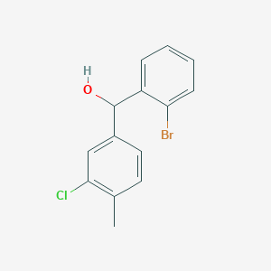 molecular formula C14H12BrClO B7995810 2-Bromo-3'-chloro-4'-methylbenzhydrol 