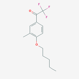 molecular formula C14H17F3O2 B7995814 3'-Methyl-4'-n-pentoxy-2,2,2-trifluoroacetophenone 