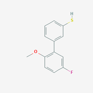 molecular formula C13H11FOS B7995842 3-(3-Fluoro-6-methoxyphenyl)thiophenol 