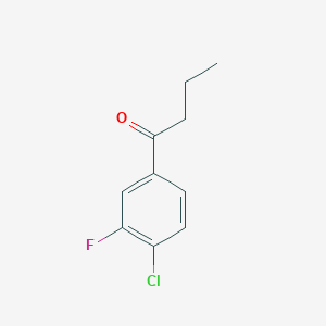 molecular formula C10H10ClFO B7995844 4'-Chloro-3'-fluorobutyrophenone 