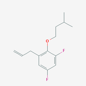 molecular formula C14H18F2O B7995857 1-Allyl-3,5-difluoro-2-(isopentyloxy)benzene 