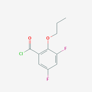 molecular formula C10H9ClF2O2 B7995884 3,5-Difluoro-2-n-propoxybenzoyl chloride 