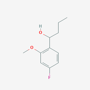 molecular formula C11H15FO2 B7995893 1-(4-Fluoro-2-methoxyphenyl)-1-butanol 