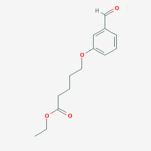 molecular formula C14H18O4 B7995931 Ethyl 5-(3-formylphenoxy)pentanoate 