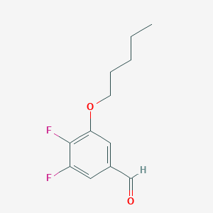 molecular formula C12H14F2O2 B7995934 4,5-Difluoro-3-n-pentoxybenzaldehyde 