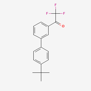 molecular formula C18H17F3O B7995964 3'-(4-tert-Butylphenyl)-2,2,2-trifluoroacetophenone 