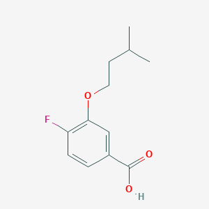 molecular formula C12H15FO3 B7995993 4-Fluoro-3-iso-pentoxybenzoic acid 