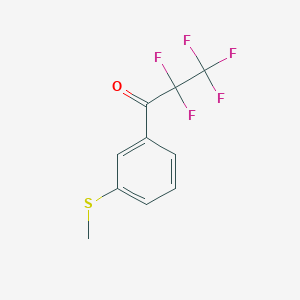 molecular formula C10H7F5OS B7996010 3'-Methylthio-2,2,3,3,3-pentafluoropropiophenone 