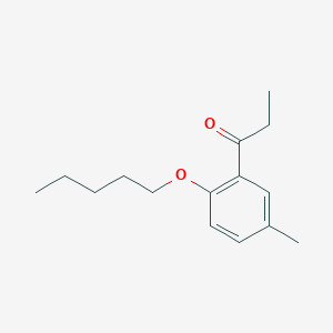 molecular formula C15H22O2 B7996025 1-(5-Methyl-2-(pentyloxy)phenyl)propan-1-one CAS No. 1443346-21-1