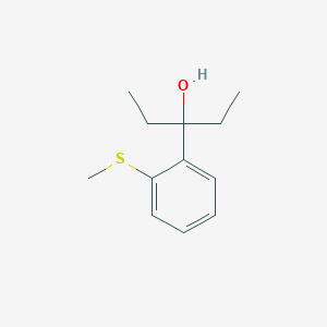 molecular formula C12H18OS B7996067 3-[2-(Methylthio)phenyl]-3-pentanol 