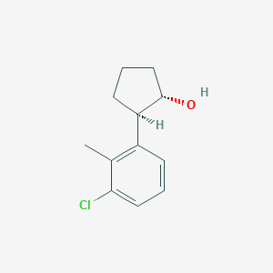 molecular formula C12H15ClO B7996092 trans-2-(3-Chloro-2-methylphenyl)cyclopentanol 