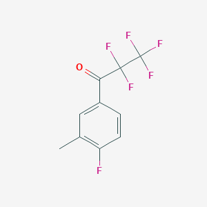 molecular formula C10H6F6O B7996103 4-Fluoro-3-methylphenyl perfluoroethyl ketone 
