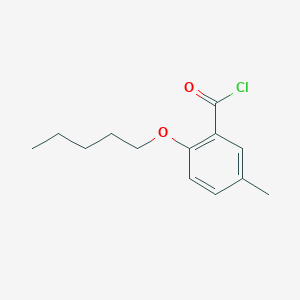molecular formula C13H17ClO2 B7996118 5-Methyl-2-n-pentoxybenzoyl chloride 