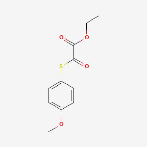 molecular formula C11H12O4S B7996122 Ethyl 2-(4-methoxyphenyl)sulfanyl-2-oxo-acetate 