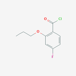 molecular formula C10H10ClFO2 B7996146 4-Fluoro-2-n-propoxybenzoyl chloride 