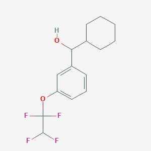 molecular formula C15H18F4O2 B7996160 Cyclohexyl [3-(1,1,2,2-tetrafluoroethoxy)phenyl]methanol 