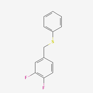 molecular formula C13H10F2S B7996191 1,2-Difluoro-4-(phenylsulfanylmethyl)benzene 