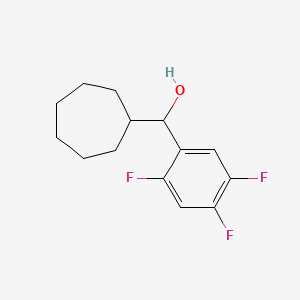 molecular formula C14H17F3O B7996199 Cycloheptyl (2,4,5-trifluorophenyl)methanol 