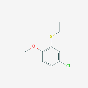 molecular formula C9H11ClOS B7996203 3-Chloro-6-methoxyphenyl ethyl sulfide 